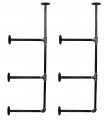 Tsp Floor Flange Industrial Pipe 1 2-inch Black Iron Flanges Diy Furniture Decor 10 Pack Malleable Threaded Plumber 
