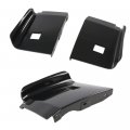 G-plus Rear Bumper Fillers Set Compatible With 1979-1985 Cadillac Eldorado Black Plastic Painted 7pcs