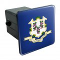 Connecticut State Flag Tow Trailer Hitch Cover Plug Insert