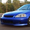 Auto Dynasty Factory Style Halogen Headlight Lamp Compatible With Honda Civic 1999-2000 Passenger Right Side Chrome Housing