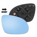 X Autohaux Mirror Glass Heated With Backing Plate Passenger Side Right Rear View For Vw Eos Passat