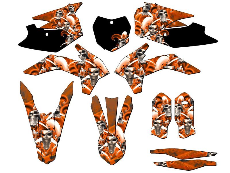 2016 250 Only Early Model Sx Jester Orange Senge Graphics Complete Kit For Ktm