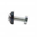Uxcell 4pcs Black 6mm Thread Diameter Motorcycle License Plate Frame Screws Bolts Caps