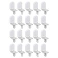 24 Pcs L Shaped Shelf Support Pegs 6mm Metal Bracket Pins With Anti Slip Silicone Sleeves For Kitchen Cabinet Bookcase Silver 