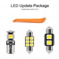 10pcs Led White Interior Lights Bulb For 2022- Nissan Pathfinder R53 5th Gen Bulbs Map Dome Step Door Lamp Cargo Light Super