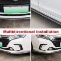 X Autohaux 2 5m 8 2ft Car Universal Rubber Bumper Lip Splitter Body Side Skirt Protector Carbon Fiber Pattern