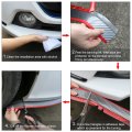 X Autohaux 2 5m 8 2ft Car Universal Rubber Bumper Lip Splitter Body Side Skirt Protector Carbon Fiber Pattern