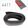 X Autohaux 2 5m 8 2ft Car Universal Rubber Bumper Lip Splitter Body Side Skirt Protector Carbon Fiber Pattern