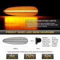 Vipmotoz Full Led Strip Front Side Marker Lights Fender Parking Lamps Compatible With 2004-2006 Pontiac Gto Chrome Housing
