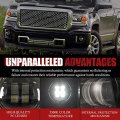 Bunker Indust Led Fog Lights For 2014-2015 Gmc Sierra 1500 Bumper Driving Lamp Kit Light