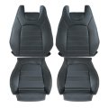 Secos Front Driver Passenger Side Bottom Top Replacement Seat Cover Black For Mercedes Benz C250 C300 C350 Coupe 2-door 2015 