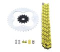 Fits Honda Trx250r 250r 520-98 Yellow O Ring Chain Sprocket Silver 14 39 