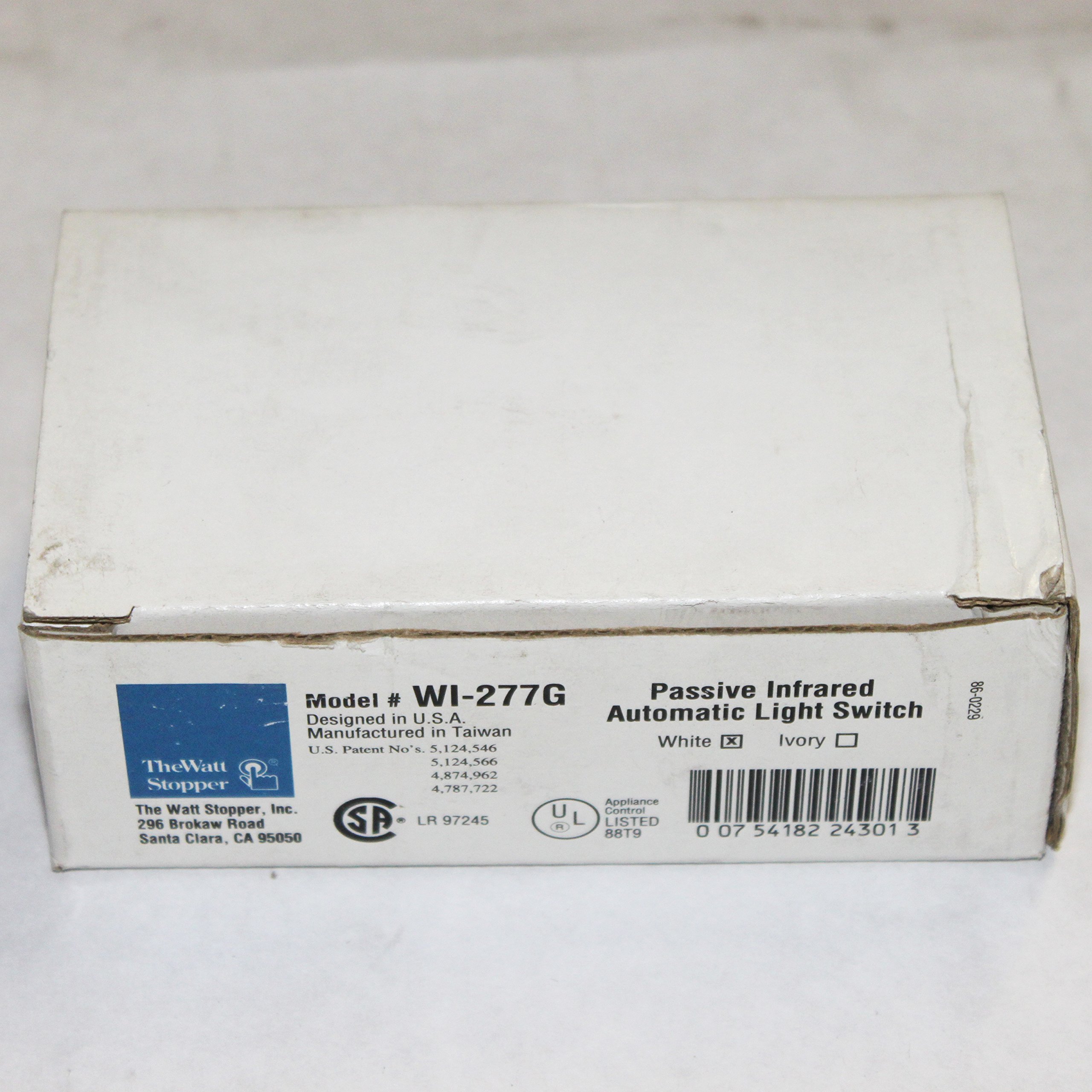 Wattstopper Wi-277g W Passive Infrared Automatic Light Switch Occupancy Sensor White
