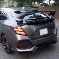 Kuafu Rear Truck Spoiler Compatible With 2016-2021 Honda Civic Hatchback Type-r Style Trunk Lid Wing Lip Splitter Air Deflector