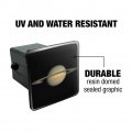 Planet Saturn With Rings Solar System Tow Trailer Hitch Cover Plug Insert