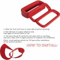 Front Grille Inserts And Angry Bird Style Headlight Covers For Jeep Renegade 2015 2018 Red Abs Plastic Clip In Trim Bezels