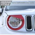 Front Grille Inserts And Angry Bird Style Headlight Covers For Jeep Renegade 2015 2018 Red Abs Plastic Clip In Trim Bezels
