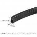 Uxcell U Channel Edge Trim 19 7ft Length Rubber Guard Seal Strip Protector Fit For 1-2 5mm 15 64 W X 25 H Black