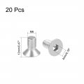 Uxcell M6x12mm Flat Head Machine Screws Inner Hex Screw 304 Stainless Steel Fasteners Bolts 20pcs