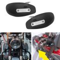 Mzs Motorcycle Handguards Hand Guards Wind Cold Handlebar Protector Deflectors Universal 8mm 10mm Black For Motorbike Street 