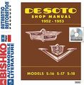 1952 1953 Desoto S-series S16 S17 S18 Shop Service Repair Manual Cd Engine 