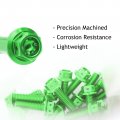Autobahn88 Motorcycle Brake Master Cylinder Bolt Dress-up Kit Compatible With Kawasaki Zx-12r Ninja 2000-2006 Green Set Of 4