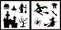 Auto Vynamics Stickerpack-witchset01-20-gbla Gloss Black Vinyl Detailed Witches Witchcraft Sticker Pack Multiple Witch Designs 