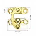 Uxcell Decorative Antique Right And Left Latch Hook Hasp Swing Arm Gold Tone 2 Set