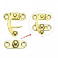 Uxcell Decorative Antique Right And Left Latch Hook Hasp Swing Arm Gold Tone 2 Set