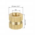 Uxcell Knurled Insert Nuts 40pcs M3 X 5mm Length 5 4mm Od Female Thread Brass Threaded Embedment Nut For 3d Printer