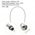 Uxcell 39 Inch Long Faucet Supply Line Connector 4pcs G1 2 Female Compression Thread X M10 Male Braided 304 Stainless Steel