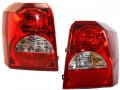 Evan-fischer Tail Light Assembly For 2008-2012 Dodge Caliber Halogen Clear Red Lens Set Of 2 Passenger And Driver Side 