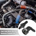 X Autohaux 11 8mm Sae To 10mm 90 Degree Fuel Line Hose Quick Release Connector Disconnect Nylon 2pcs