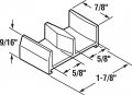 Prime-line Products M 6148 Shower Door Bottom Guide White Pack Of 2