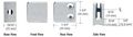C R Laurence Z130sc Crl Satin Chrome Z-series Zinc Small Square Glass Clamp 