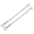 2pcs Rear Tailgate Holder Support Cables Lift Gate Straps For Polaris Ranger 500 700 800 2005-2016 Silver Tone 