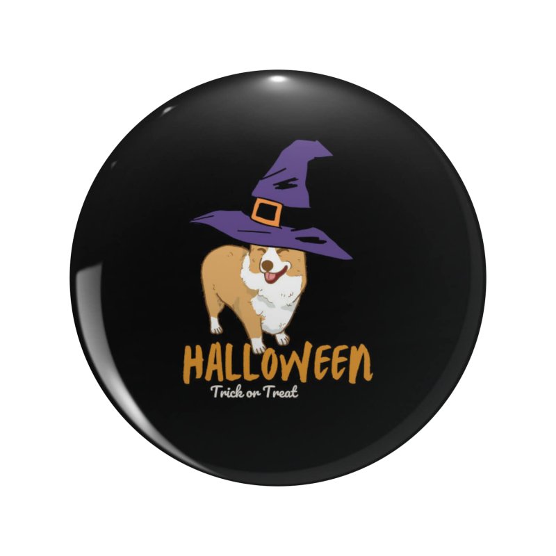 1080 Graphics Corgi Halloween Trick Or Treat Which Hat Key Chain Double Sided Stainless Steel Keychain