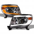 Tlaps 7422457467480 For 2005-2011 Toyota Tacoma Switchback Sequential Led Strip Bar Chrome Housing Projector Headlights With 