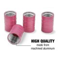 Deer With American Flag Valve Stem Caps For Tire Rim Wheel Aluminum Pink