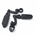 Xkh Group Motorcycle Black Peg Mounting Kit Lightning Style Foot For Bike Equipped With 1 Inch 25mm Front Engine Guard Frame