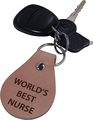 Worlds Best Nurse Leather Key Chain Great Gift For A Cna Rn Lpn Nursing Student Or Graduate 