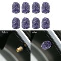 8 Pack Car Wheel Tire Valve Stem Caps Universal Diamond Crystal Cap For Cars Trucks Bikes Motorcycles Bicycles Accessories