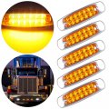 Ocpty 12led Side Marker Light 5pcs Amber Trailer Lamp Stop Turn Tail Fit For Boats Truck Pickups 12v Waterproof Signal