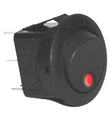 Spst Illuminated Red Led Rocker Switch 12vdc