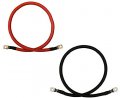 4 Awg Pure Copper Battery Inverter Cables Red And Black 5 Ft 3 8 16 In Lugs For Solar Rv Car Boat 