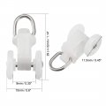 Uxcell Curtain Track Plastic Twin Wheeled Carriers Drapery Rail Sliding Glider For Window Shower Tracks 12mm Wheel Dia 80 Pcs