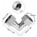 Uxcell Pipe Fitting Elbow G1 2 Female Thread Way L Shape Hose Connector Adapter Nickel-plated Copper