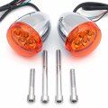 Httmt- Rear Led Running Brake Turn Signal Light Indicator Amber For Sportster 883 1200 Fxd Fxdwg