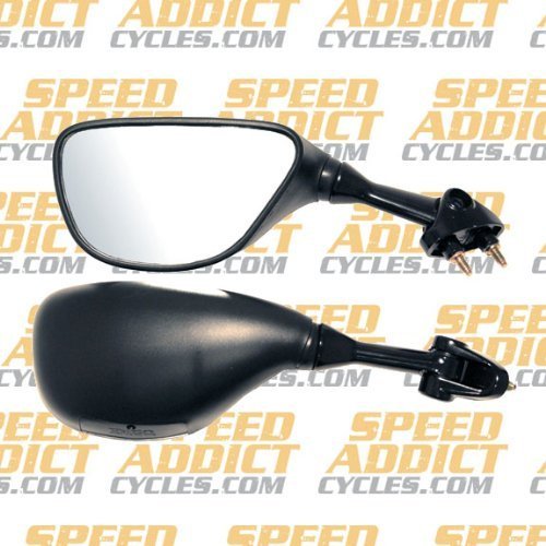 Emgo Replacement Mirror For 03-04 Kawasaki Zx600rr 636 Left Side Black