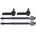 4pcs Front Inner Outer Tie Rod End For 2006 2007 2008 2009 2010 2011 2012 2013 2014 Honda Ridge Line 